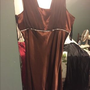 Brown prom dress